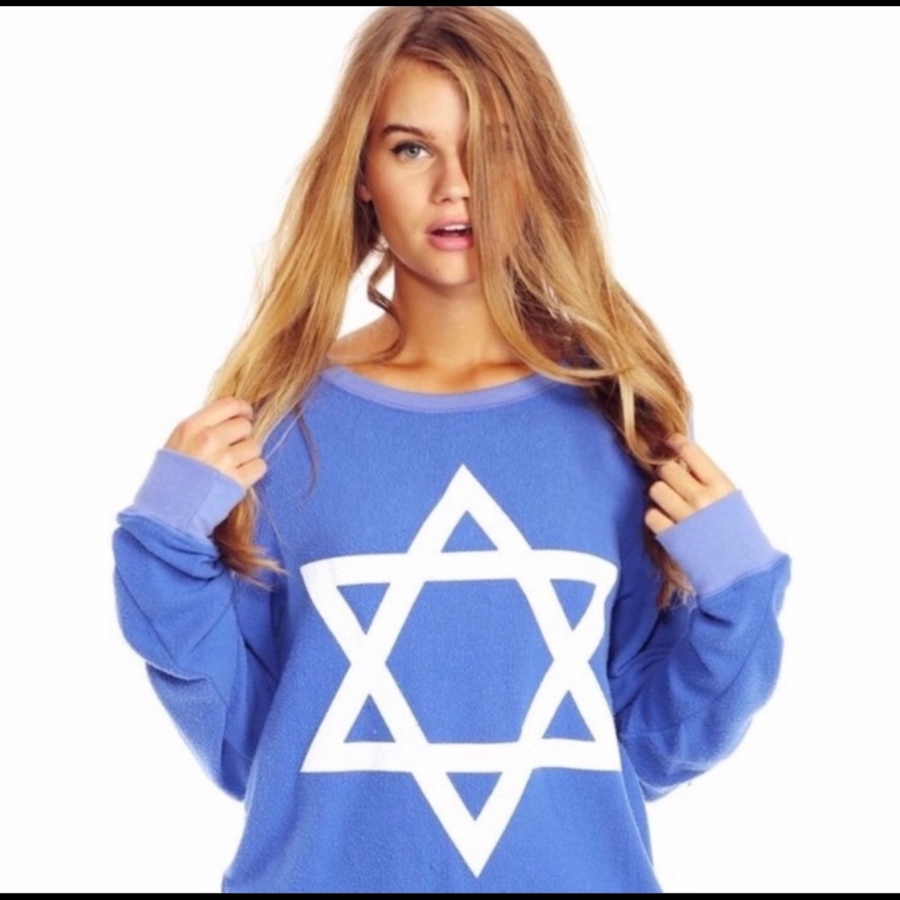 Wildfox Blue Star of David Sweatshirt